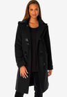 Hooded Toggle Coat, BLACK, hi-res image number null