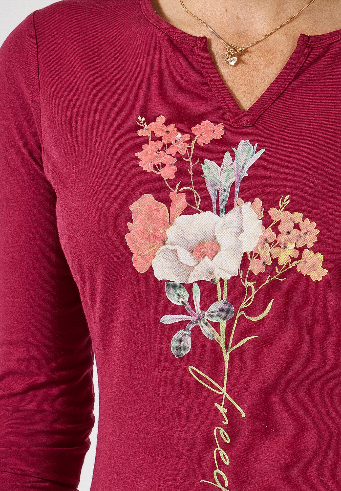Stretch Knit Pleat Tunic, FREEDOM FLOWER, alternate image number 2