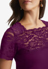 Lace Neckline Top, , alternate image number null