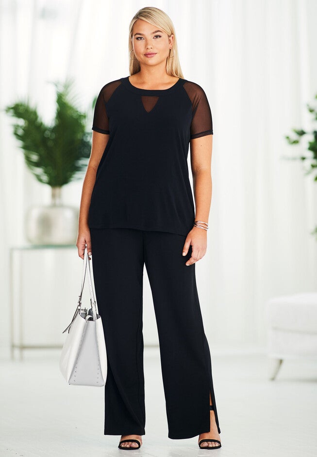 Mesh Inset Tee, , alternate image number 1