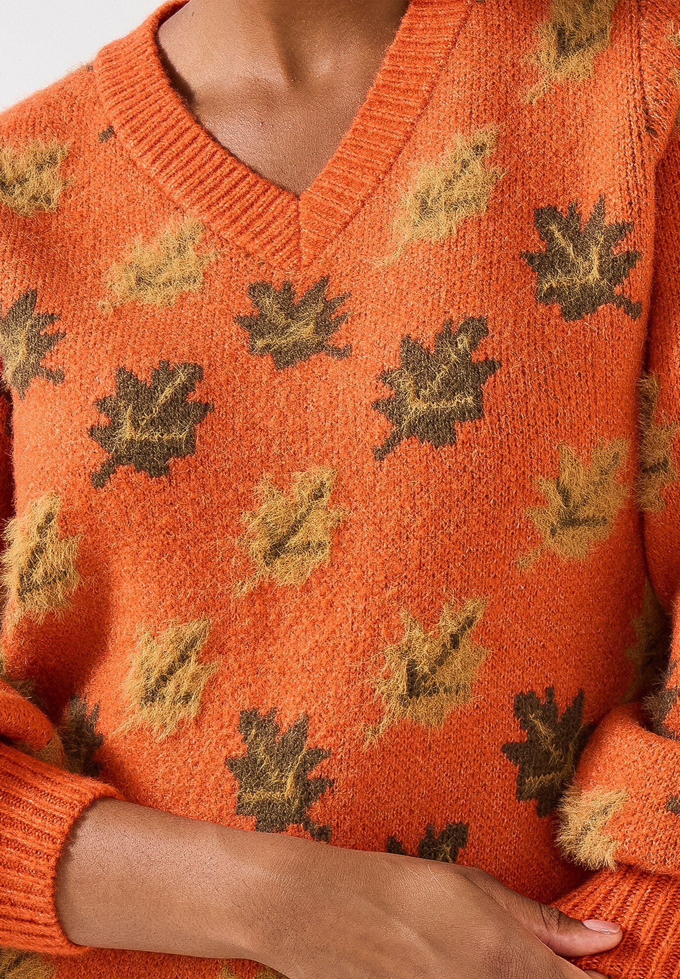 Comfy Leafy Pullover, FALLING LEAF PRINT, alternate image number 2