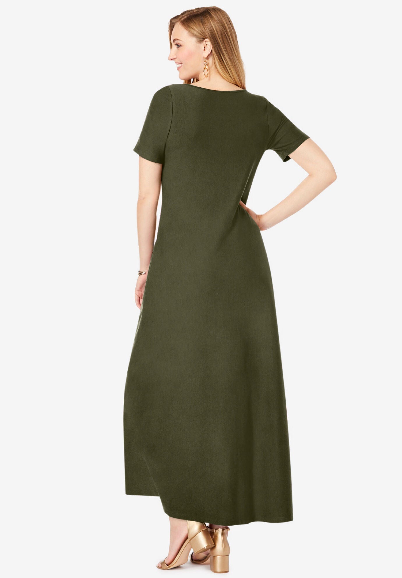 Woman within hot sale long dresses