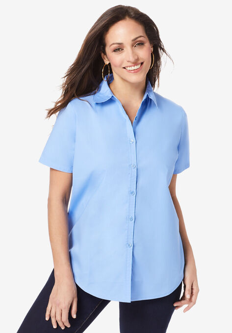 Poplin Blouse, FRENCH BLUE, hi-res image number null