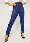 Straight Leg Stretch Denim Jeggings, MEDIUM STONEWASH LACE, hi-res image number null