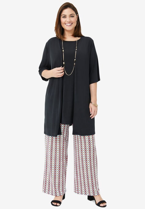 Travel Knit Palazzo Pant, , alternate image number null
