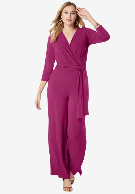 Wide Leg Jumpsuit, RASPBERRY, hi-res image number null