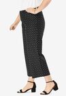 Wide-Leg Stretch Poplin Crop Pant, , alternate image number null