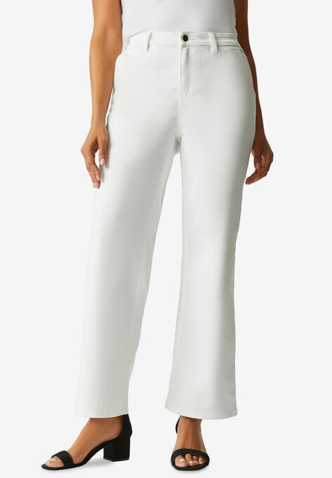 Wide Leg Jeans, WHITE, hi-res image number null