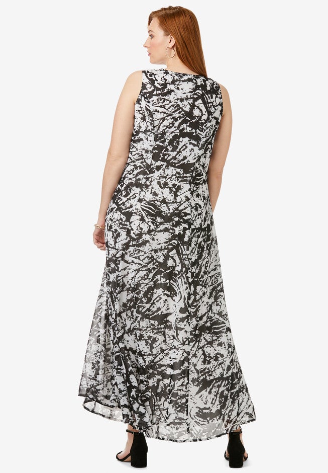 Printed Maxi Dress, , on-hover image number 1