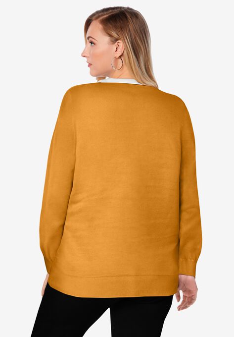 Tie-Neck Sweater, , on-hover image number null