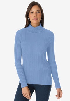Ribbed Cotton Turtleneck
