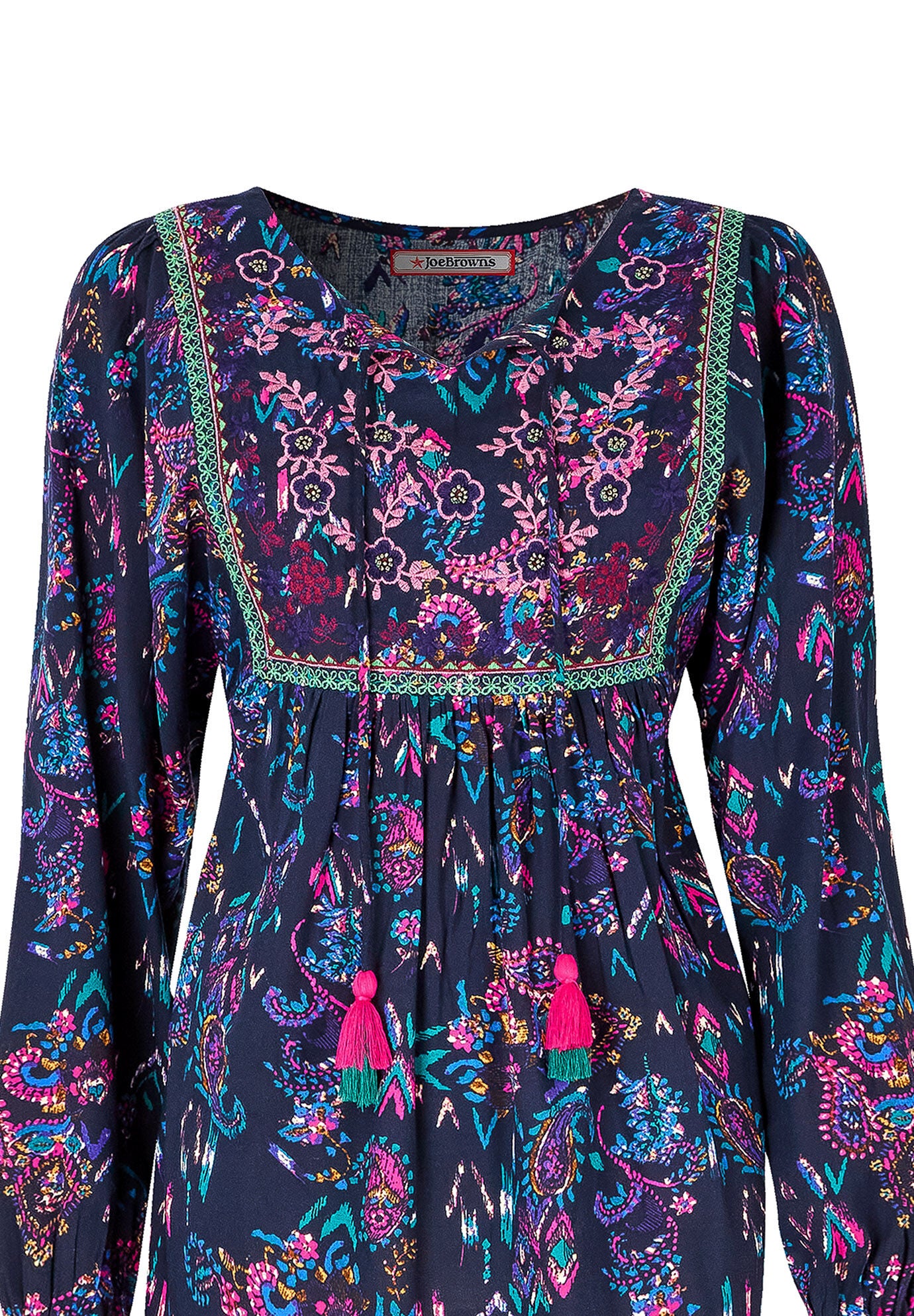 Boho Embroidered Blouse, BOHO MIXED PAISLEY, alternate image number 4