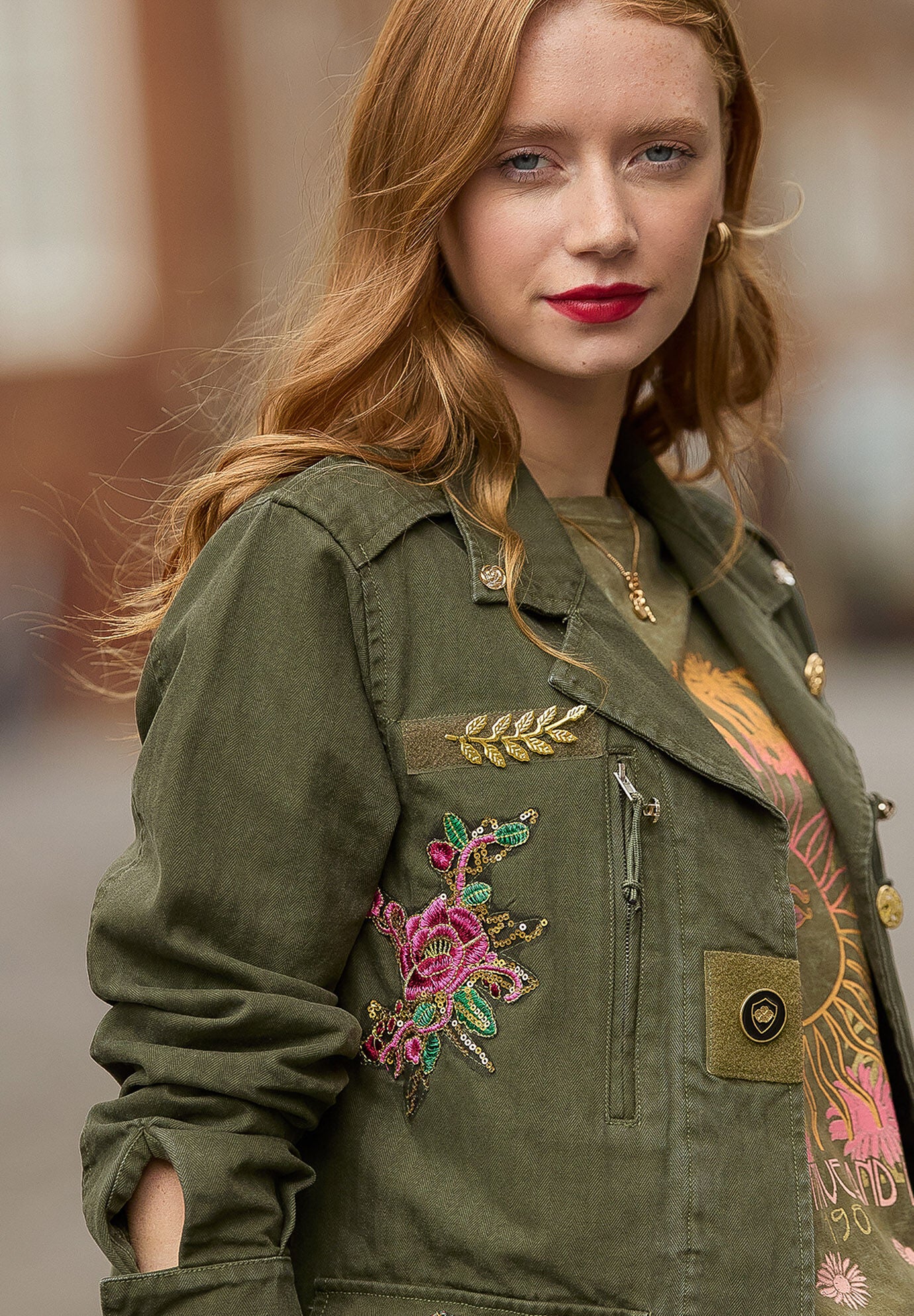 Military Cargo Jacket, ARMY GREEN, hi-res image number 0