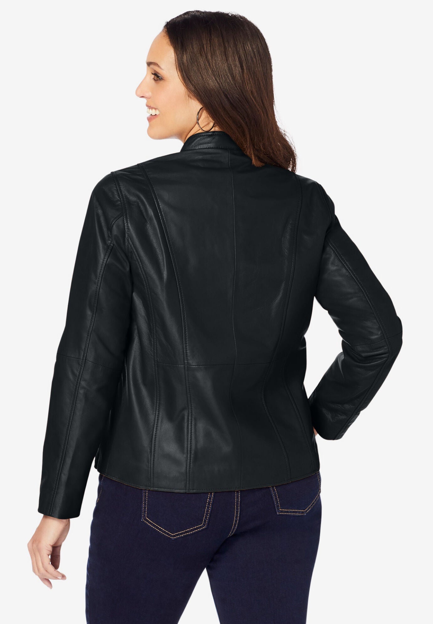 Jessica london leather coats top