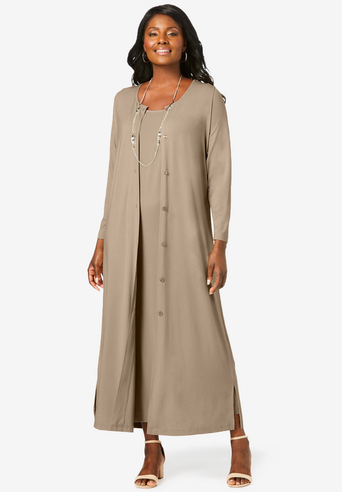 white jacket dress plus size