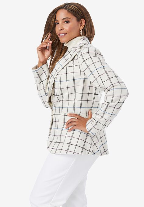 Wool-Blend Peplum Blazer, , alternate image number null
