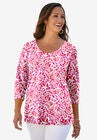 Scoop-Neck Tee, PINK FEATHER, hi-res image number null