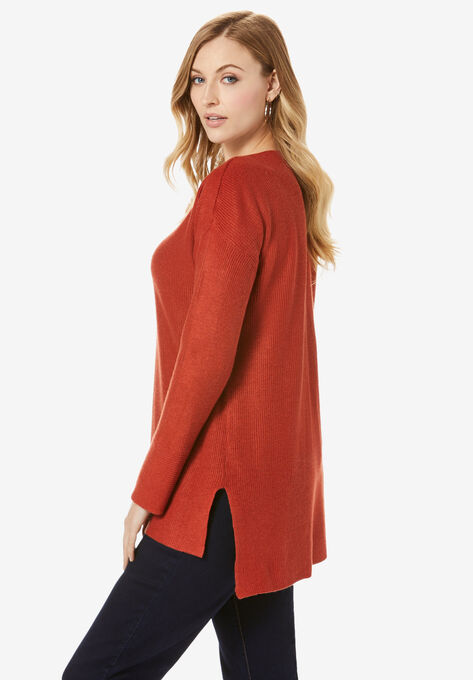 V-Neck Pullover Sweater, , alternate image number null