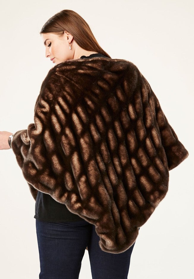Faux Fur Poncho by Donna Salyers Fabulous-Furs®, , alternate image number null