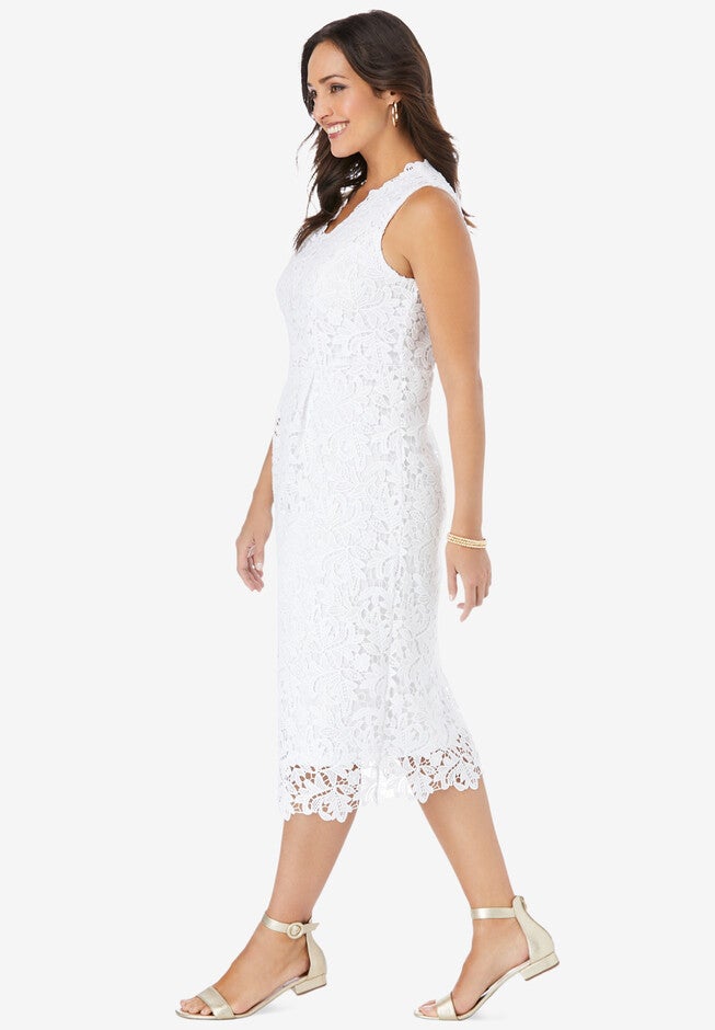 Lace Midi Dress, , alternate image number 2