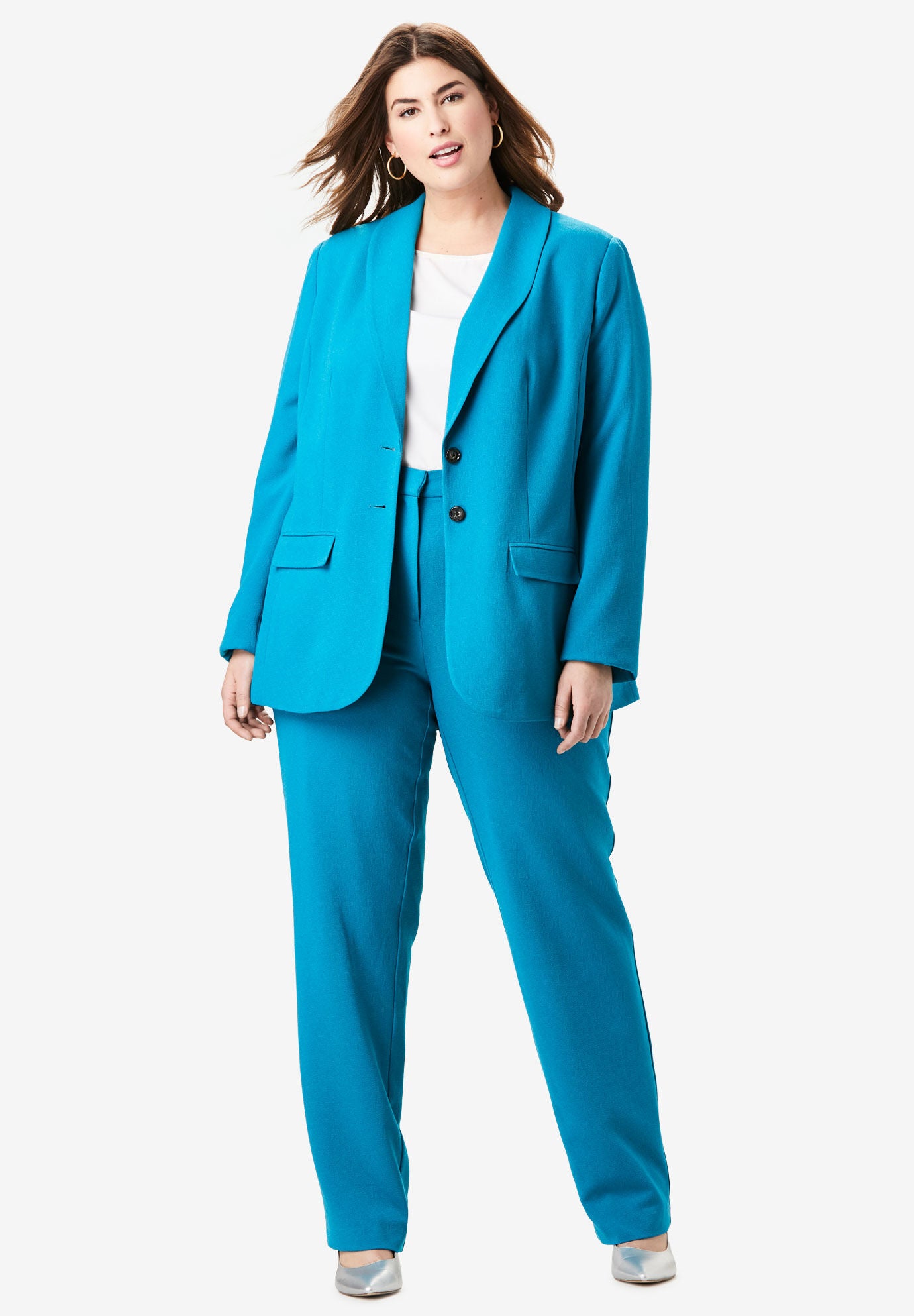 tall plus size pant suits
