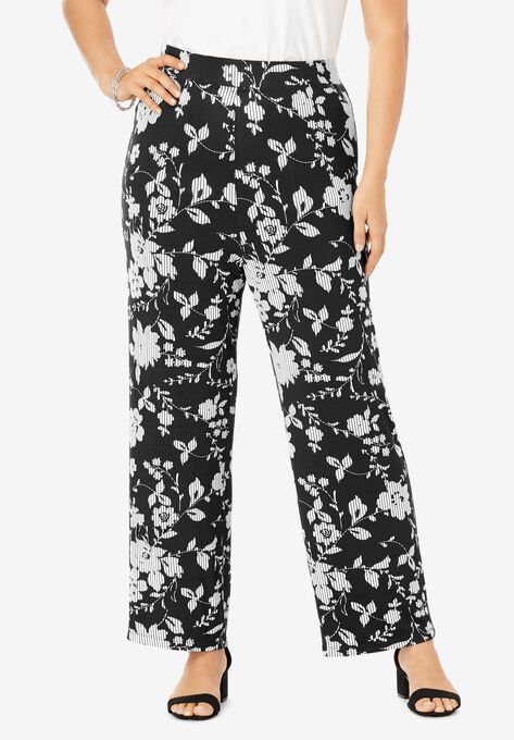 Everyday Stretch Knit Palazzo Pant Plus Size Bottoms Jessica London