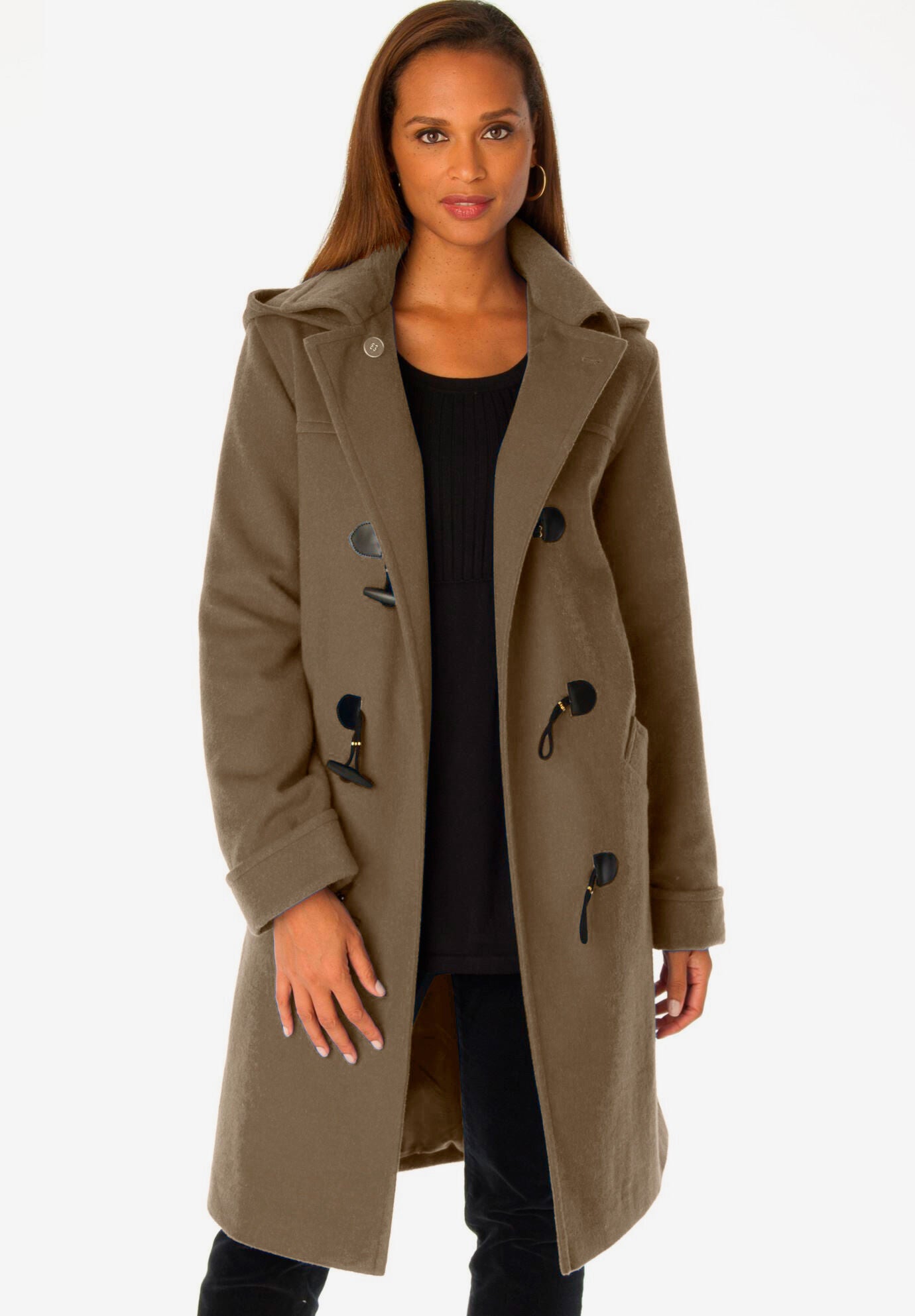 plus size wool coats