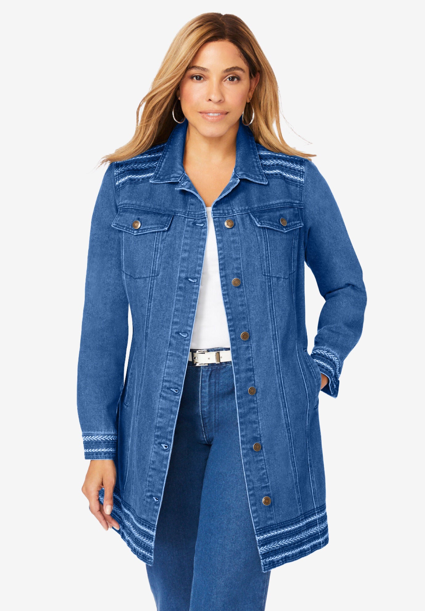 Long Denim Jacket Jessica London