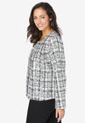 Collarless Tweed Blazer, , alternate image number null