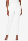 Comfort Waistband Skinny Jeans, WHITE, hi-res image number 0