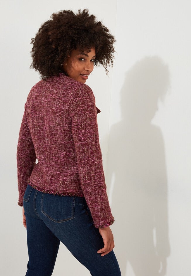 Chic Tweed Lady Jacket, BERRY TWEED, alternate image number null