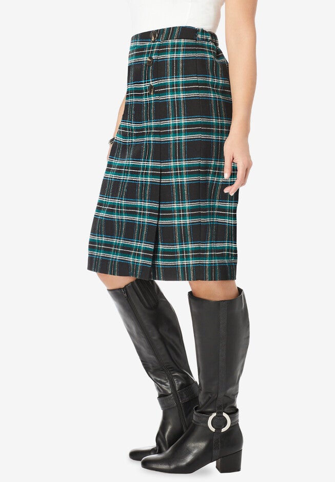 Wool-Blend Short Skirt, , alternate image number 2