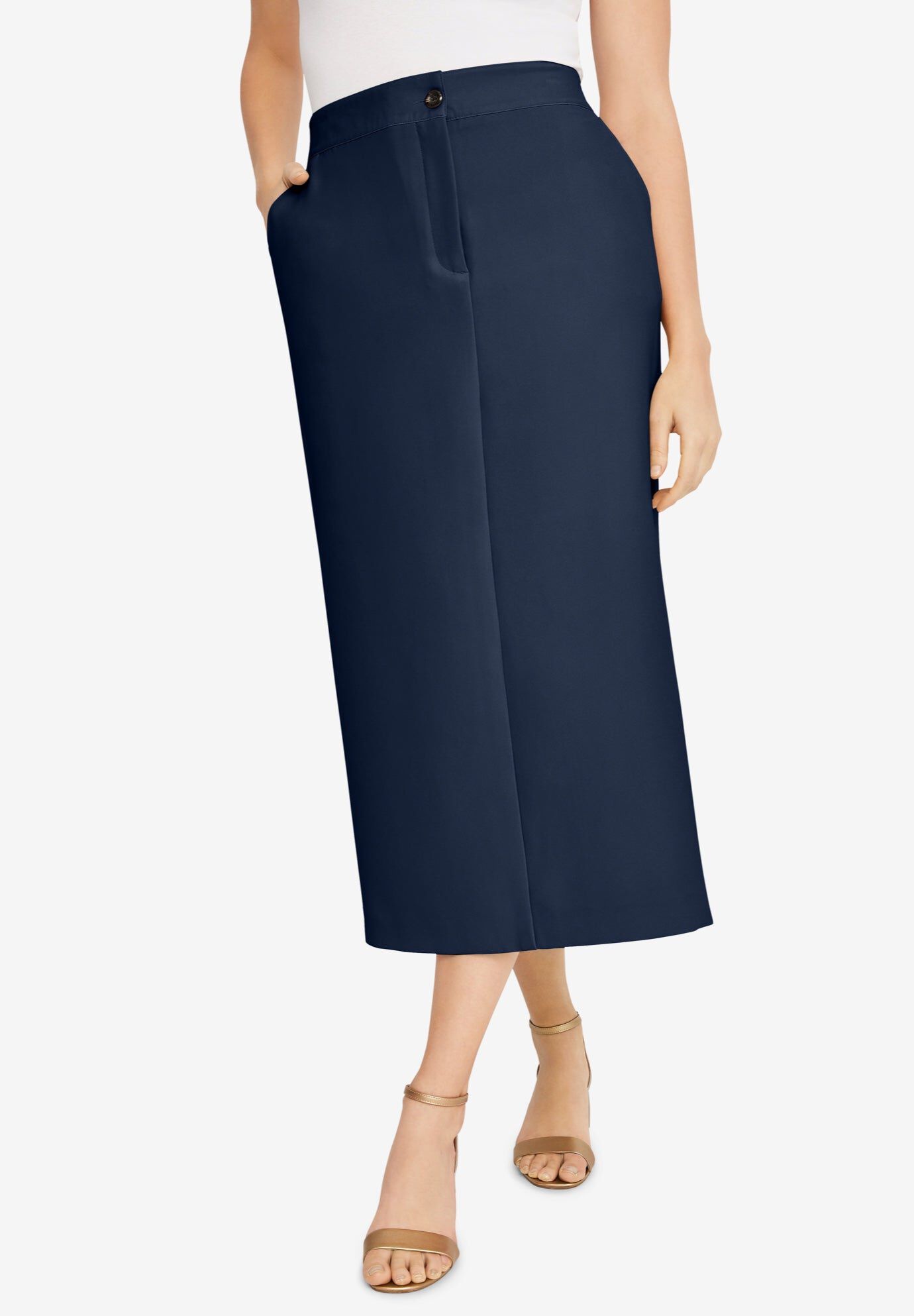 Tummy Control Bi-Stretch Midi Skirt
