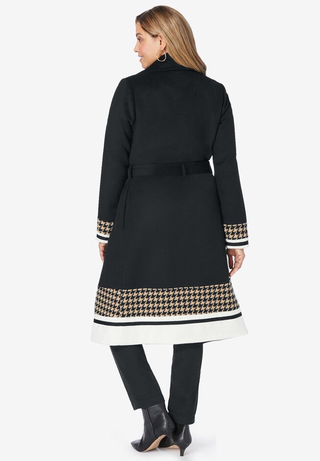 Tie-Front Shawl Wool Coat, , on-hover image number null