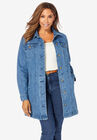 Long Denim Jacket, MEDIUM STONEWASH, hi-res image number null