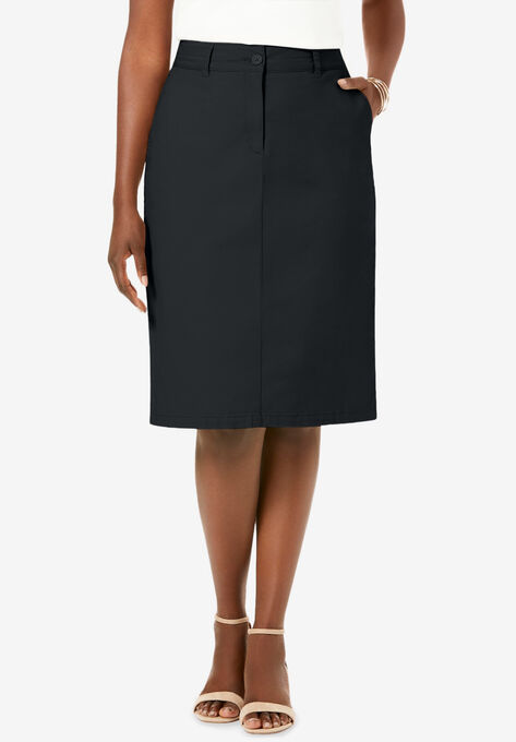 Chino Skirt, BLACK, hi-res image number null