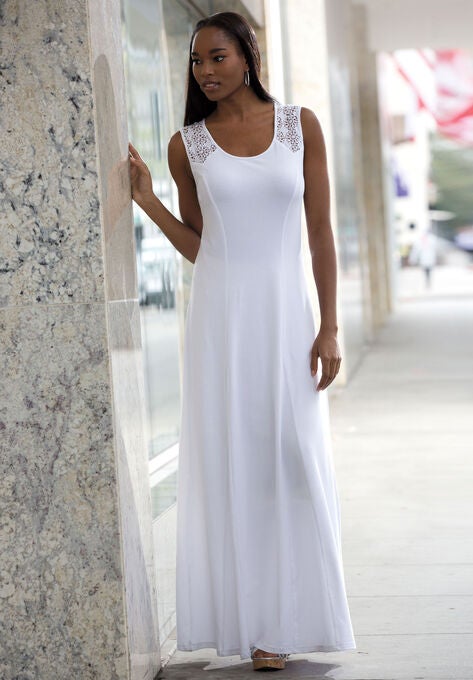 Crochet-Detailed Dress, , alternate image number null