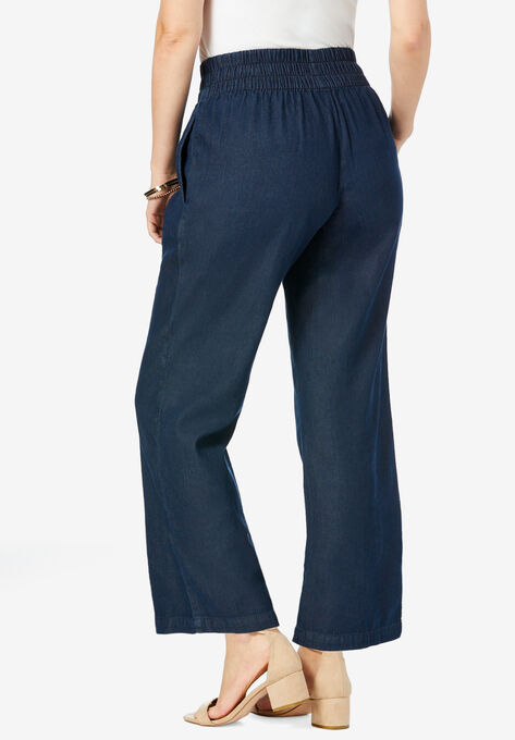 Chambray Wide Leg Pant, , on-hover image number null