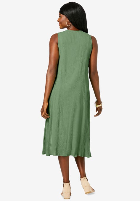 Button-Down Gauze Maxi, , on-hover image number null