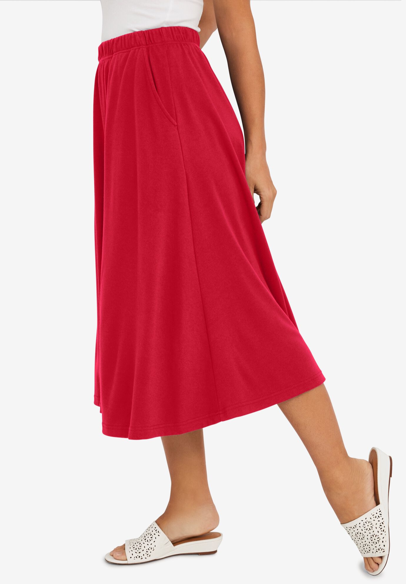 Ease Midi Skirt Ivory