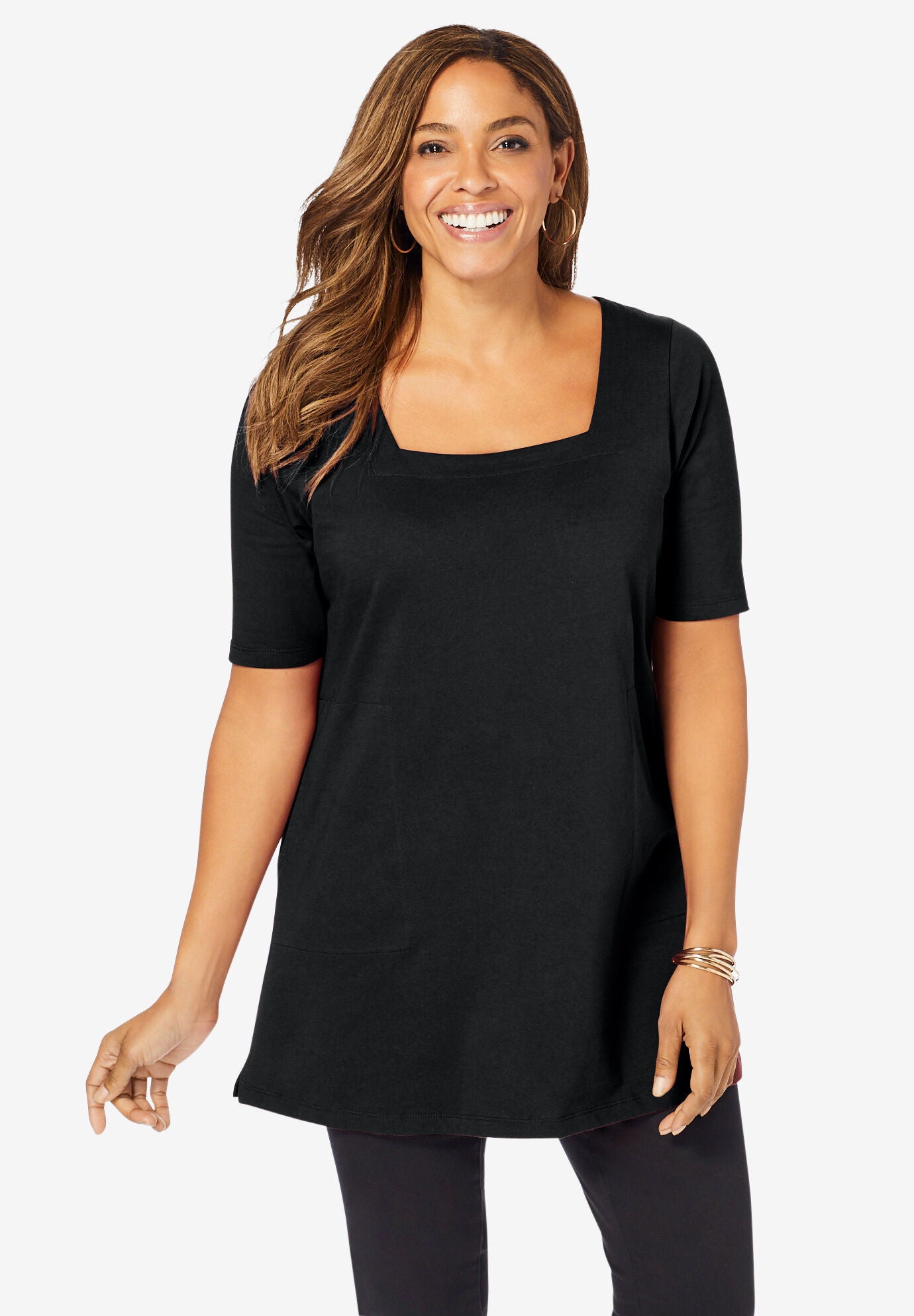 ジェシカロンドン レディース Tシャツ トップス Jessica London Women's Plus Size Stretch Lace Tunic 送料無料 ジェシカロンドン レディース Tシャツ トップス Jessica