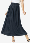 Chambray Maxi Skirt, INDIGO, hi-res image number null