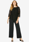Popover Lace Jumpsuit, BLACK, hi-res image number 0