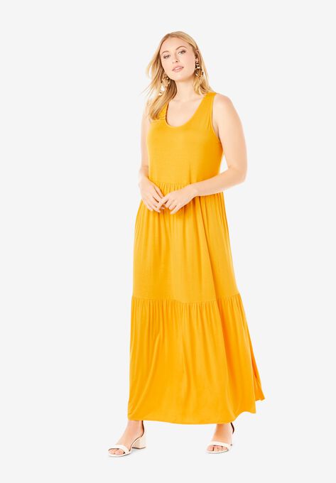 Tiered Maxi Dress Plus Size Casual Dresses Jessica London