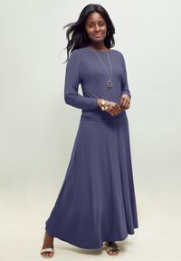 womens casual dresses Tiered Maxi Light Denim – Farmhouse Market TX main image 1