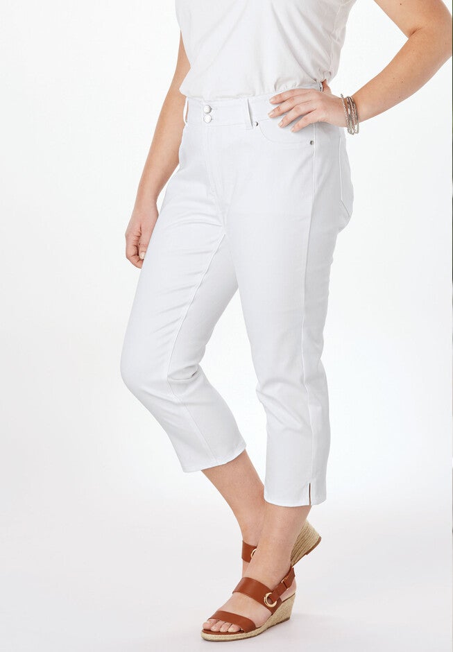 JL Sculpt Denim Capri Pant, , alternate image number 4