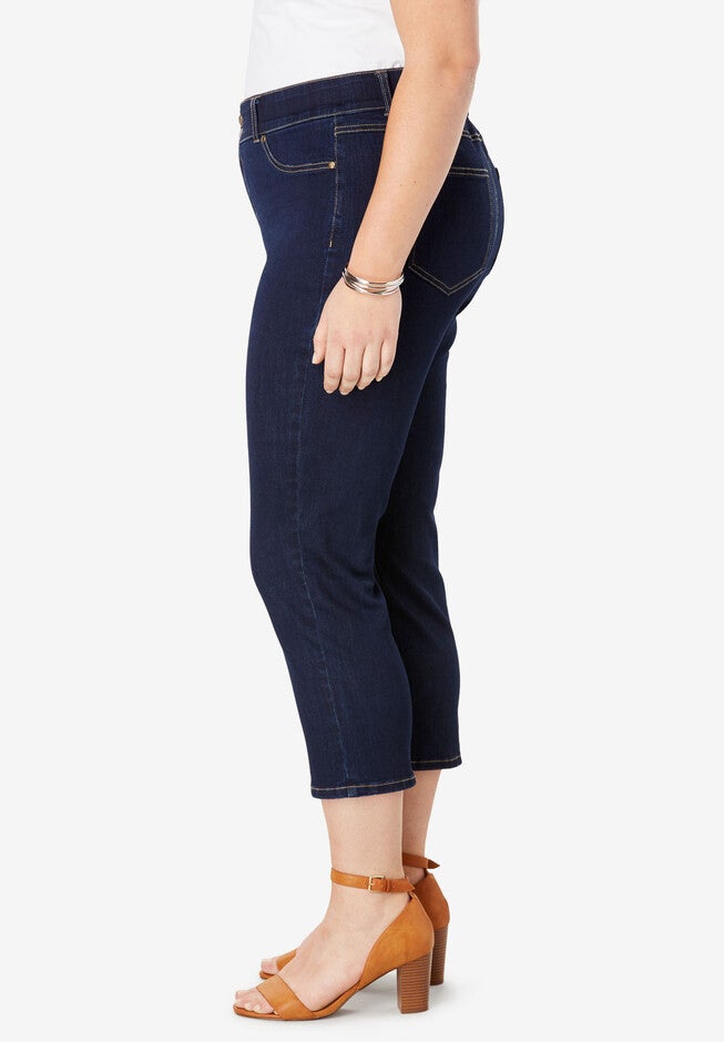 JL Sculpt Denim Capri Pant, , alternate image number 2