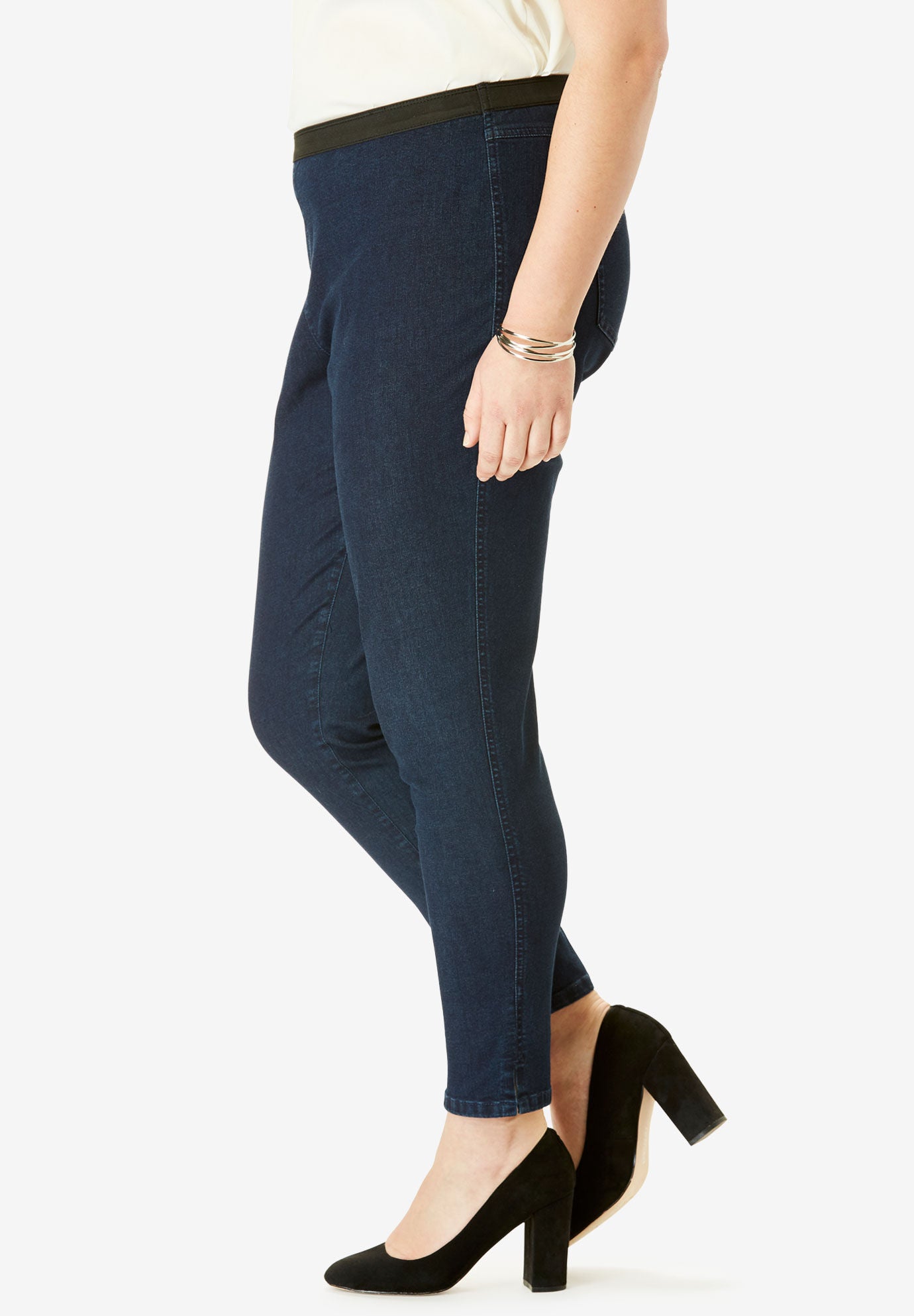 ankle length denim jeggings