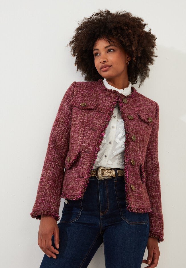 Chic Tweed Lady Jacket, BERRY TWEED, alternate image number null