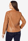 Zip Front Leather Jacket, , on-hover image number null